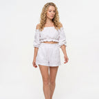 Loovay Co-ord, dames, top en short, luchtig, elegant