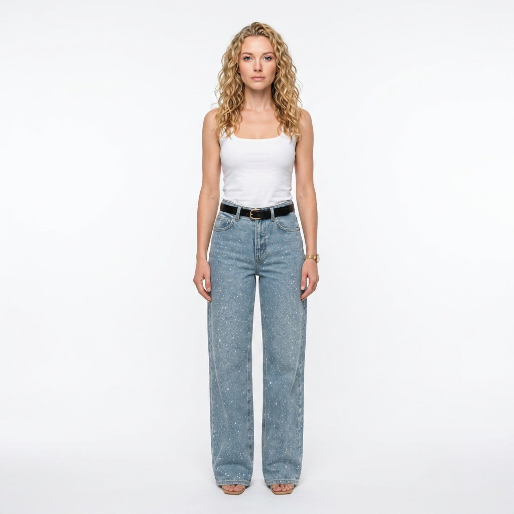 Loovay Celoria Jeans, High Waist Design