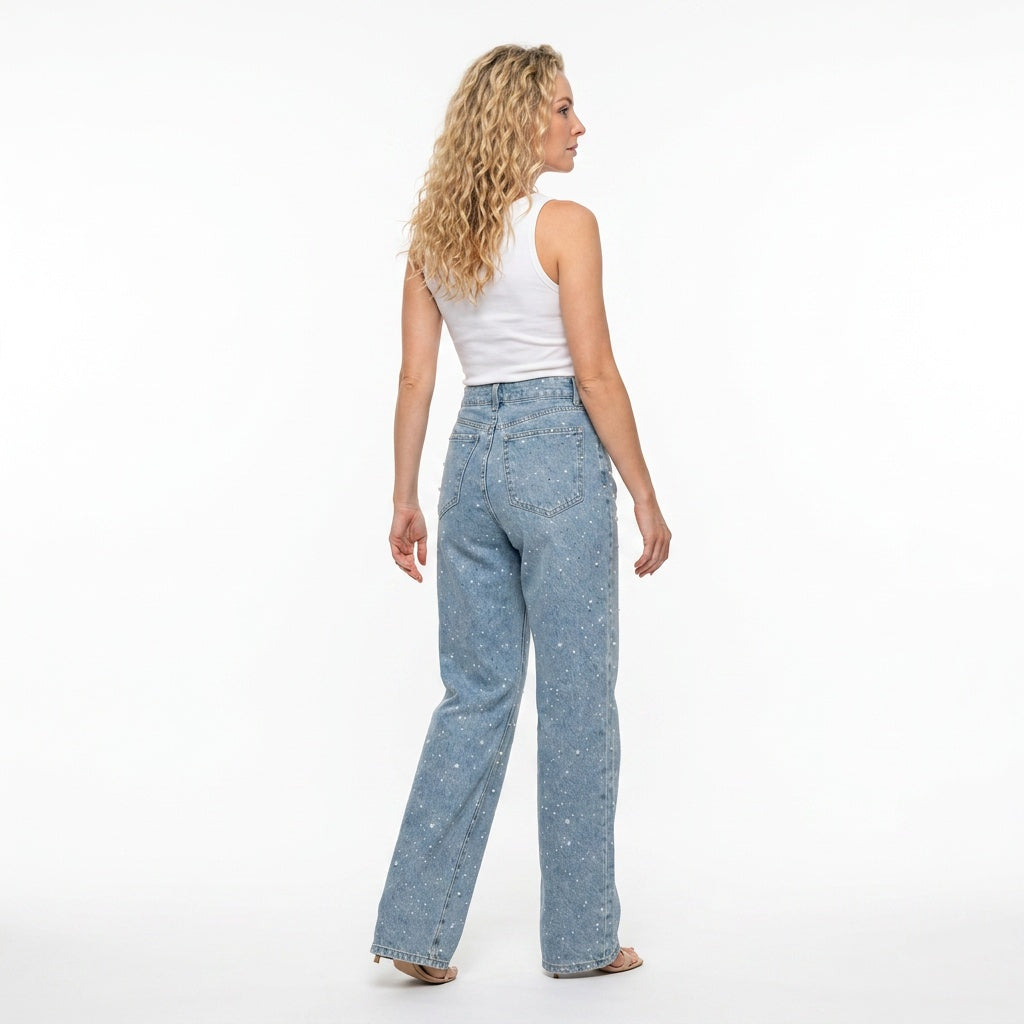 Loovay Celoria Jeans, High Waist Design