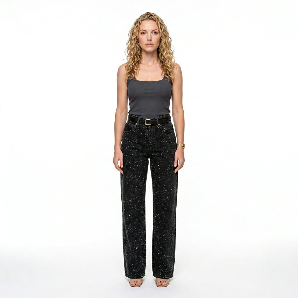 Loovay Celoria Jeans, High Waist Design