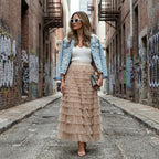 Loovay Tule Maxi Rok - Vrouwen Luchtige Rok