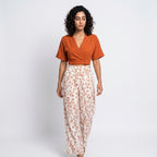 Loovay Tweedelige Set, Palazzo Broek Met Print