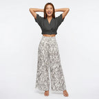 Loovay Tweedelige Set, Palazzo Broek Met Print