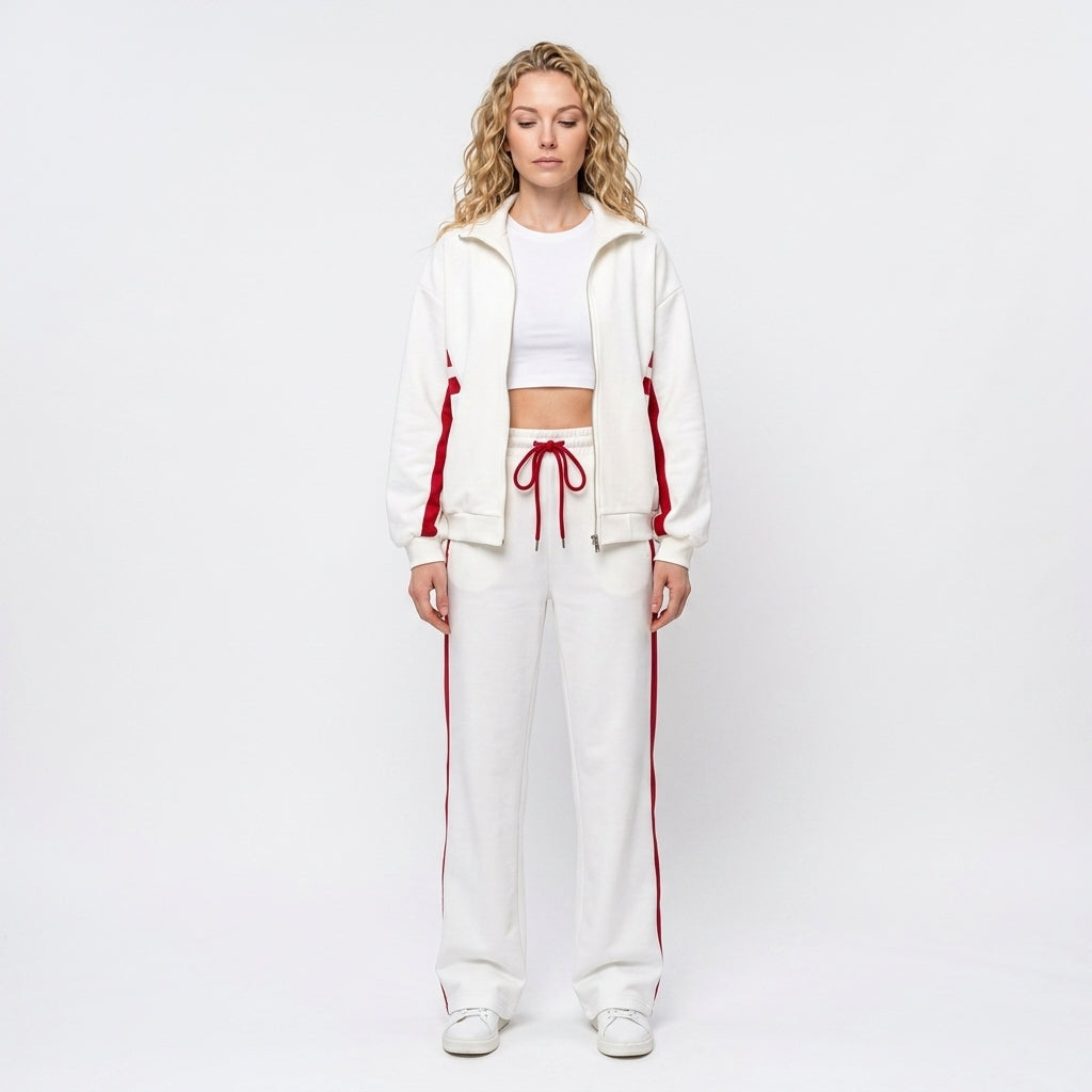 Loovay Stripe Tracksuit, dames, streepdetails