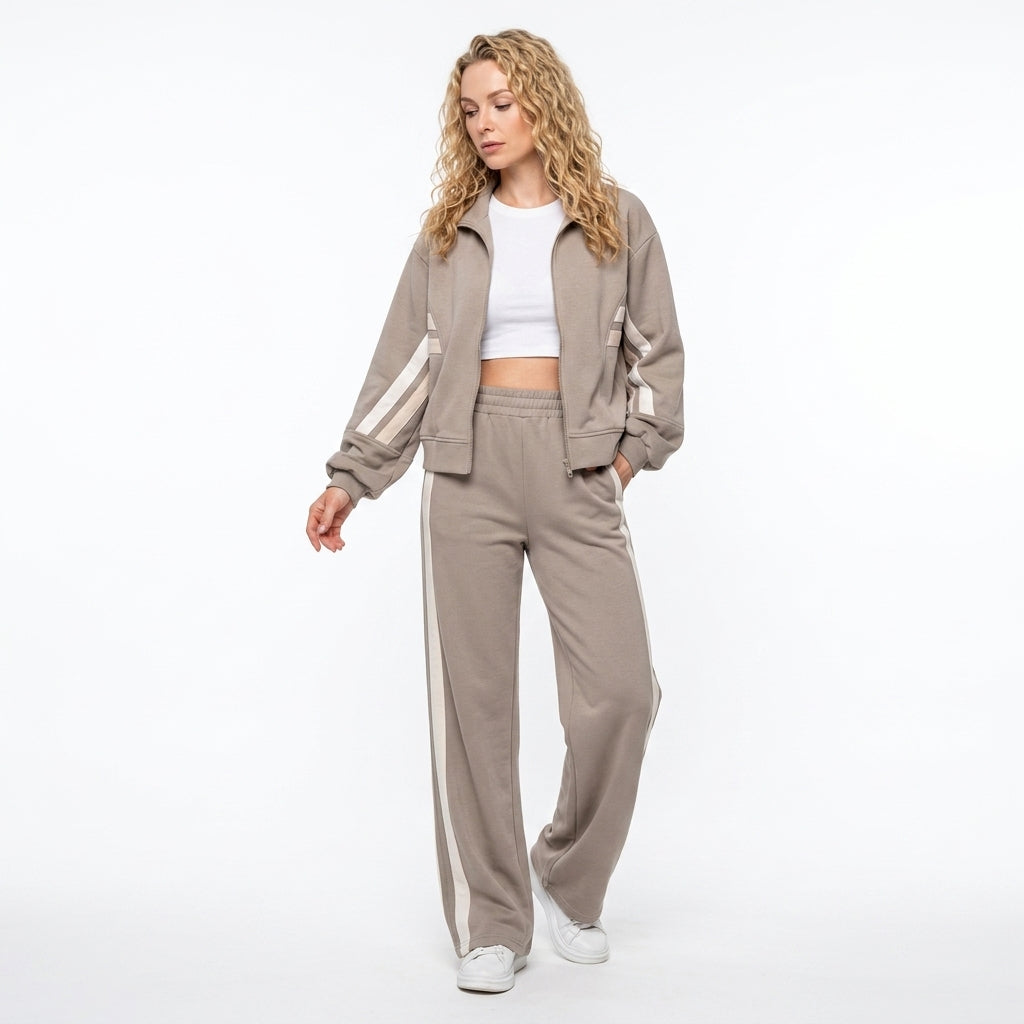 Loovay Stripe Tracksuit, dames, streepdetails