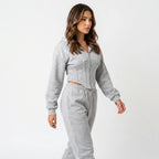 Loovay Sculpt Hoodie, cropped, korsetdetail