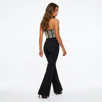 Loovay Jumpsuit, Off Shoulder Pareldetails