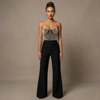 Loovay Jumpsuit, Off Shoulder Pareldetails