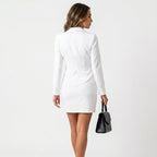 Loovay Blazer Dress, dames jurk, double breasted, getailleerd
