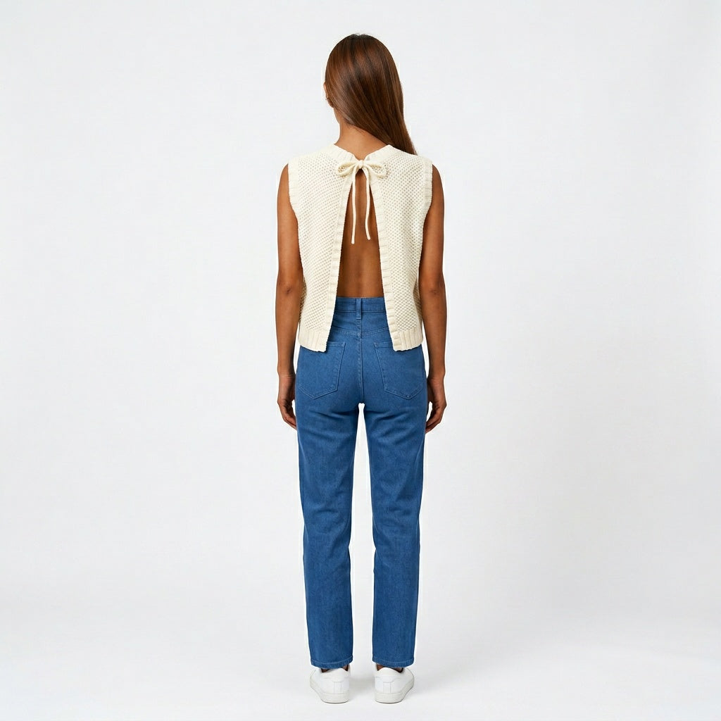 Loovay Reveal, Gebreide Top met Open Rug