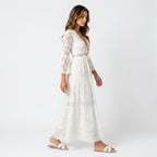 Loovay Maxi Jurk, Bloemenprint Boho Design