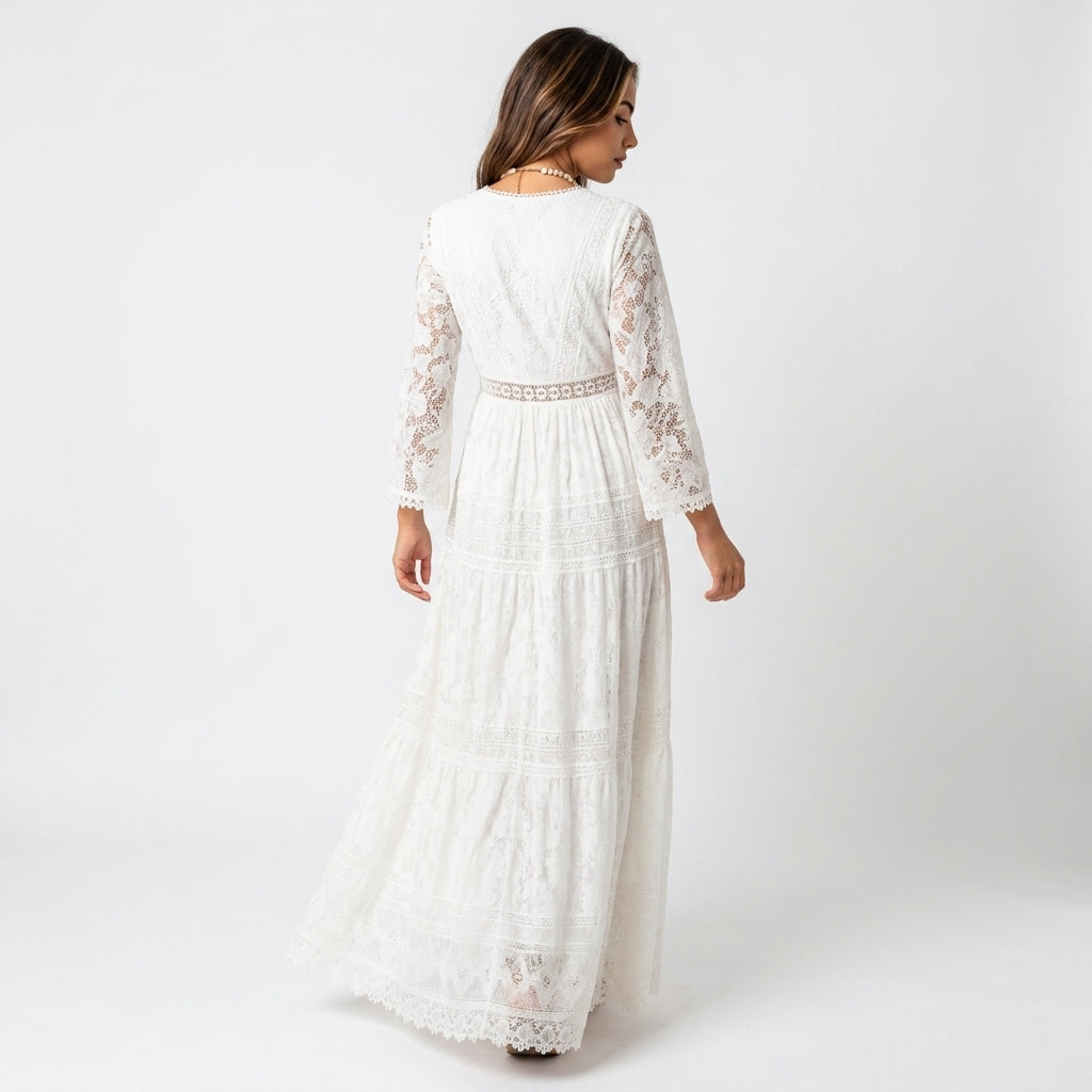 Loovay Maxi Jurk, Bloemenprint Boho Design