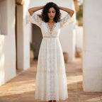 Loovay Maxi Jurk, Bloemenprint Boho Design