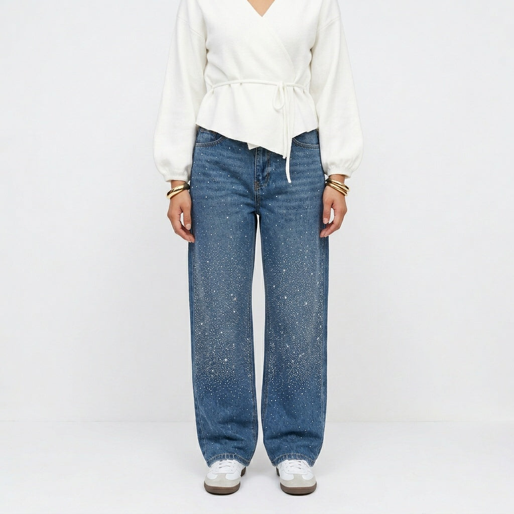 Loovay Balloon Jeans, glitter details