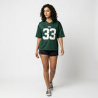 Loovay Oversized jersey t-shirt met nummerprint
