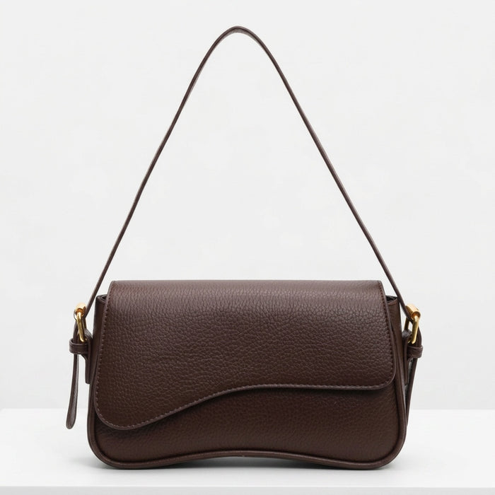 Loovay Wave Bag, schoudertas, golvende klep, vegan leer