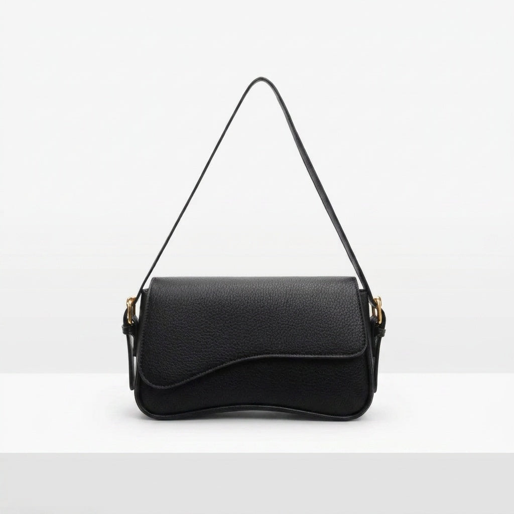 Loovay Wave Bag, schoudertas, golvende klep, vegan leer