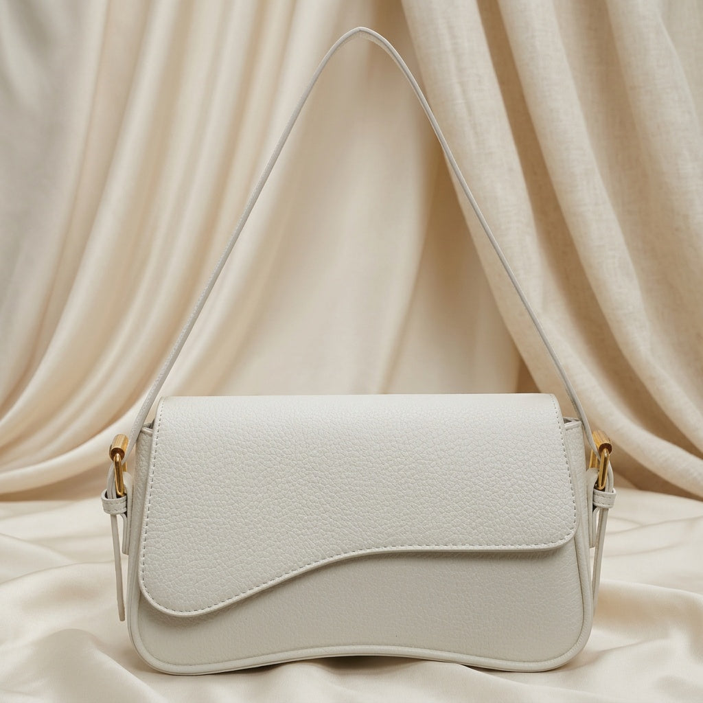 Loovay Wave Bag, schoudertas, golvende klep, vegan leer