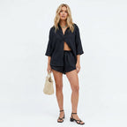 Loovay Aurelia Set, Luchtige Blouse en Short