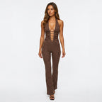 Loovay Sienna Lace Jumpsuit, open rug design