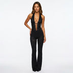 Loovay Sienna Lace Jumpsuit, open rug design