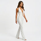 Loovay Sienna Lace Jumpsuit, open rug design