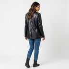 Loovay Edge, Dames Blazer met Leren Look