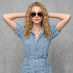 Denim Chic - Trendy Denim Jurk Voor Dames