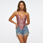 Loovay Halter Top, Pailletten Open Rug