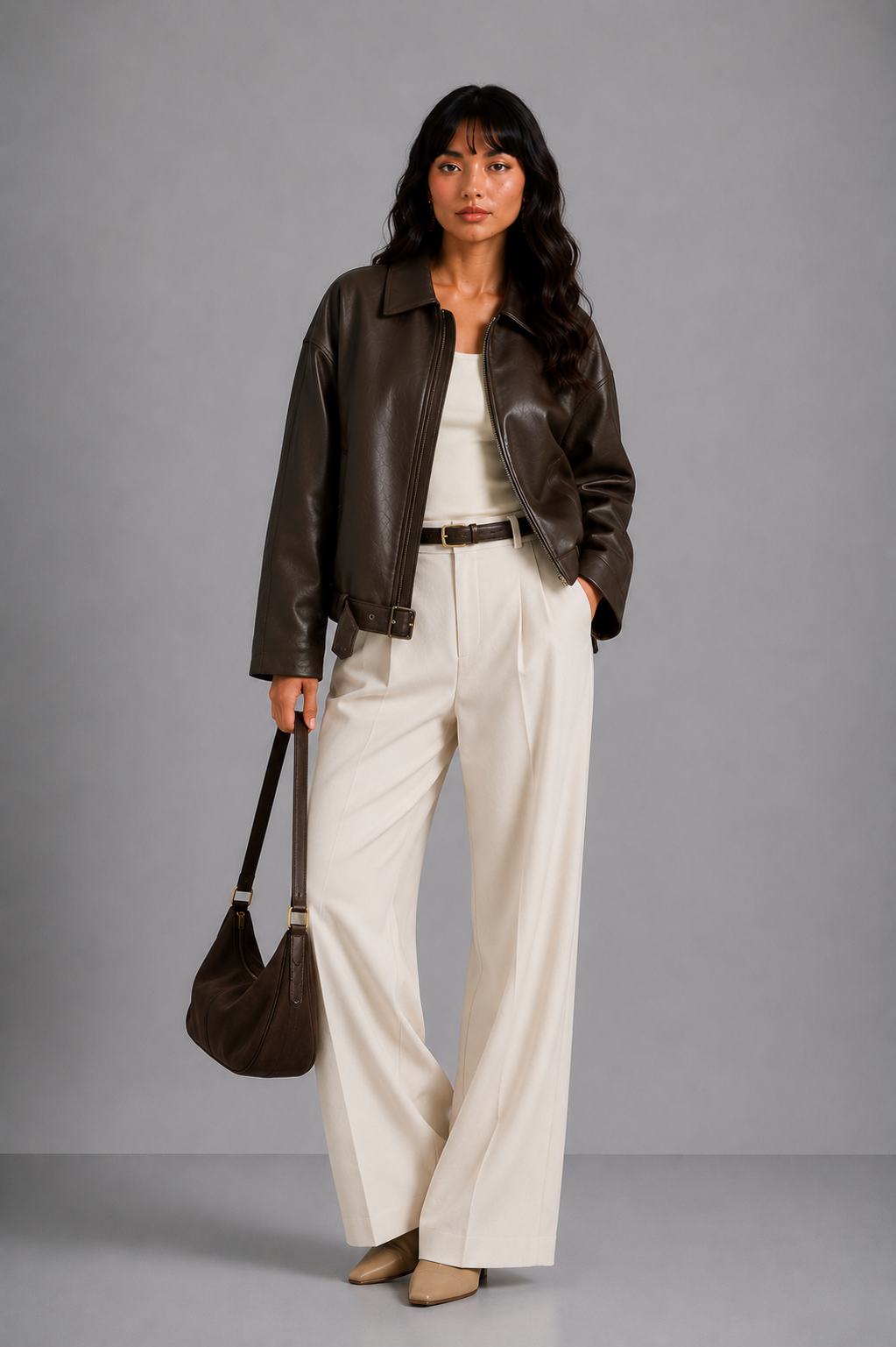 Loovay Varelle Bomberjas met Leren Look