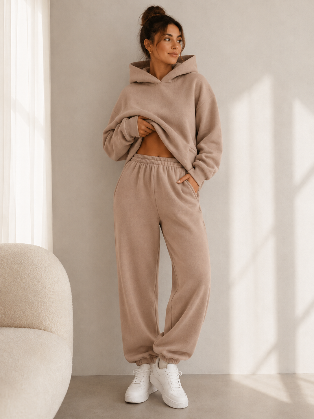 Loovay Juna Oversized Joggingpak met Hoodie