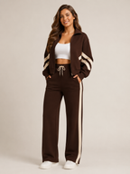 Loovay Zolenne Trainingsset, Ritsvest en Wide Leg Broek