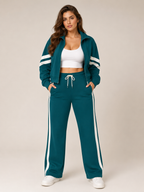 Loovay Zolenne Trainingsset, Ritsvest en Wide Leg Broek