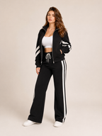 Loovay Zolenne Trainingsset, Ritsvest en Wide Leg Broek
