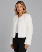 Loovay Aveline Cropped Jas van Imitatiebont