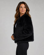 Loovay Aveline Cropped Jas van Imitatiebont