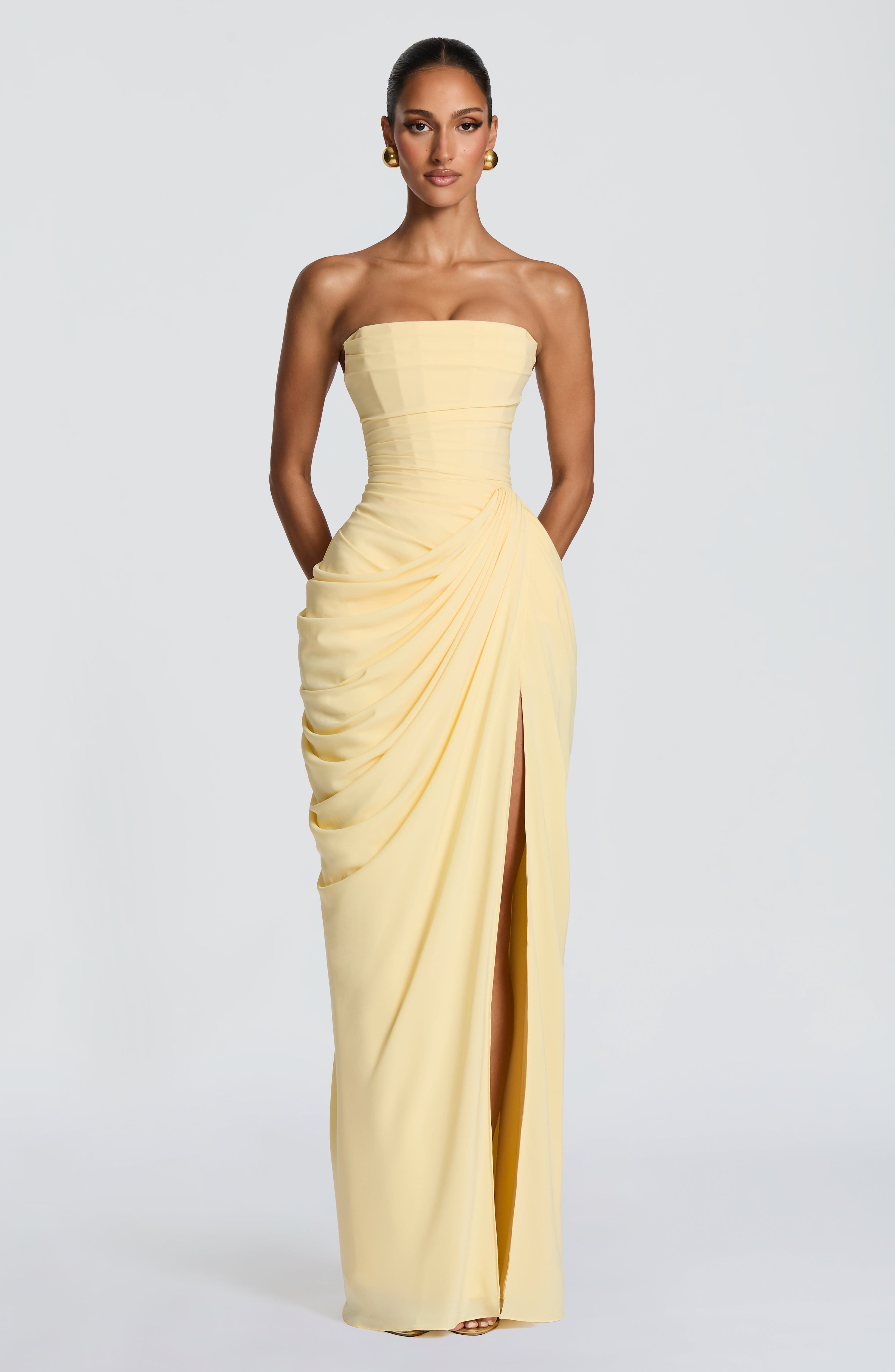 Loovay Lorienne Jurk, Strapless Maxi Design