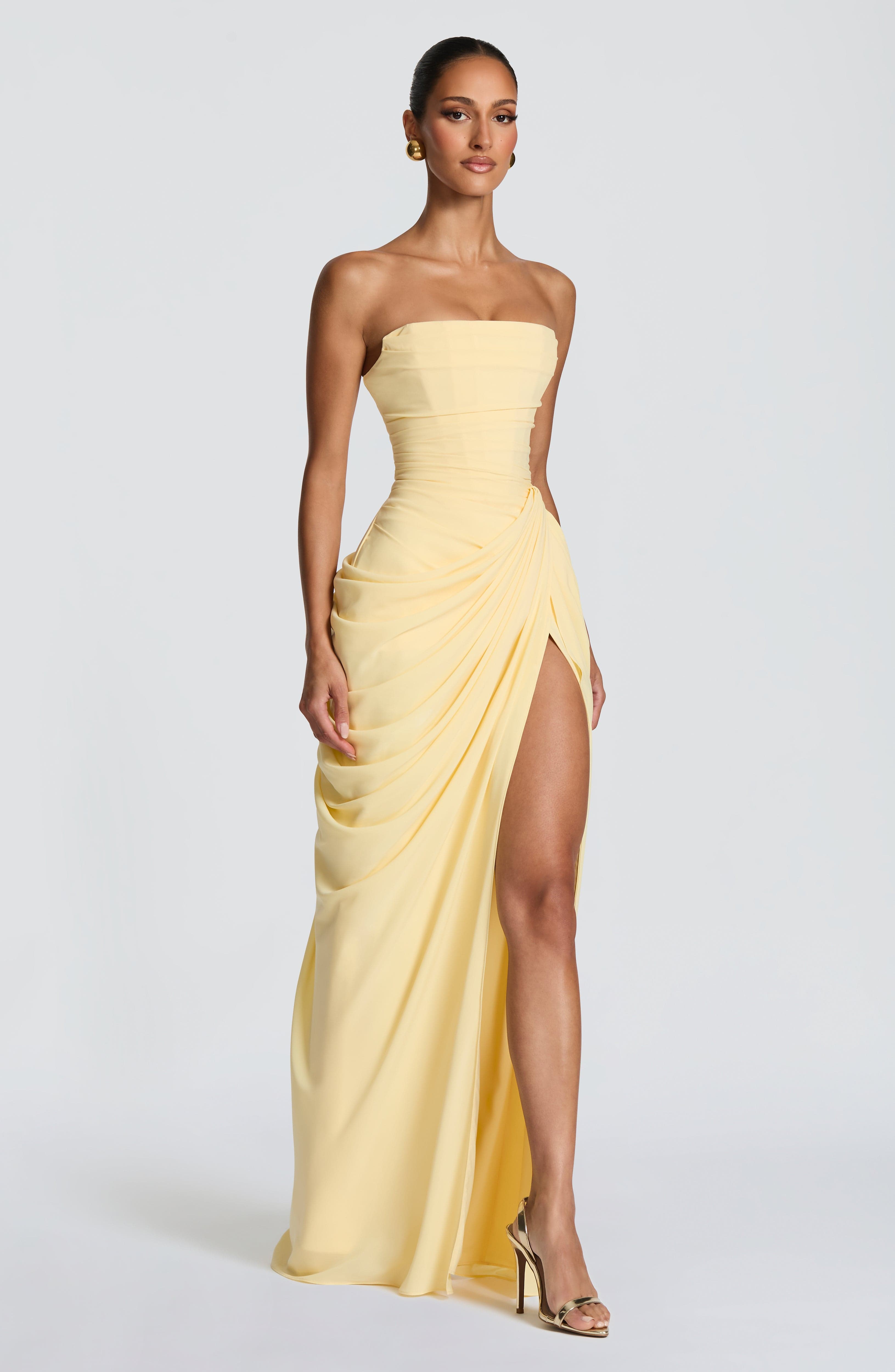 Loovay Lorienne Jurk, Strapless Maxi Design