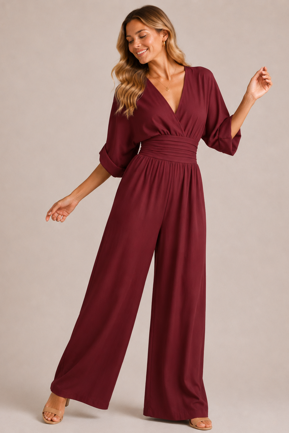 Loovay Virella Jumpsuit, Wide Leg Design