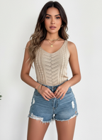 Loovay Luna - Dames opengebreide top