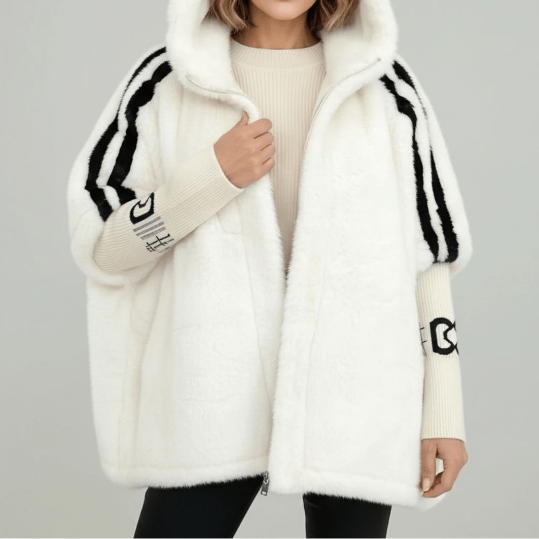 Loovay Cadora Faux Fur Jas met Capuchon
