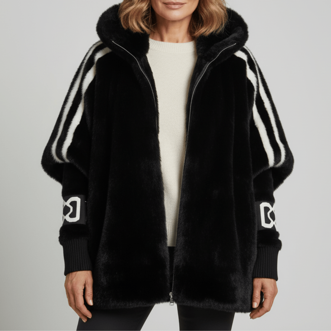 Loovay Cadora Faux Fur Jas met Capuchon
