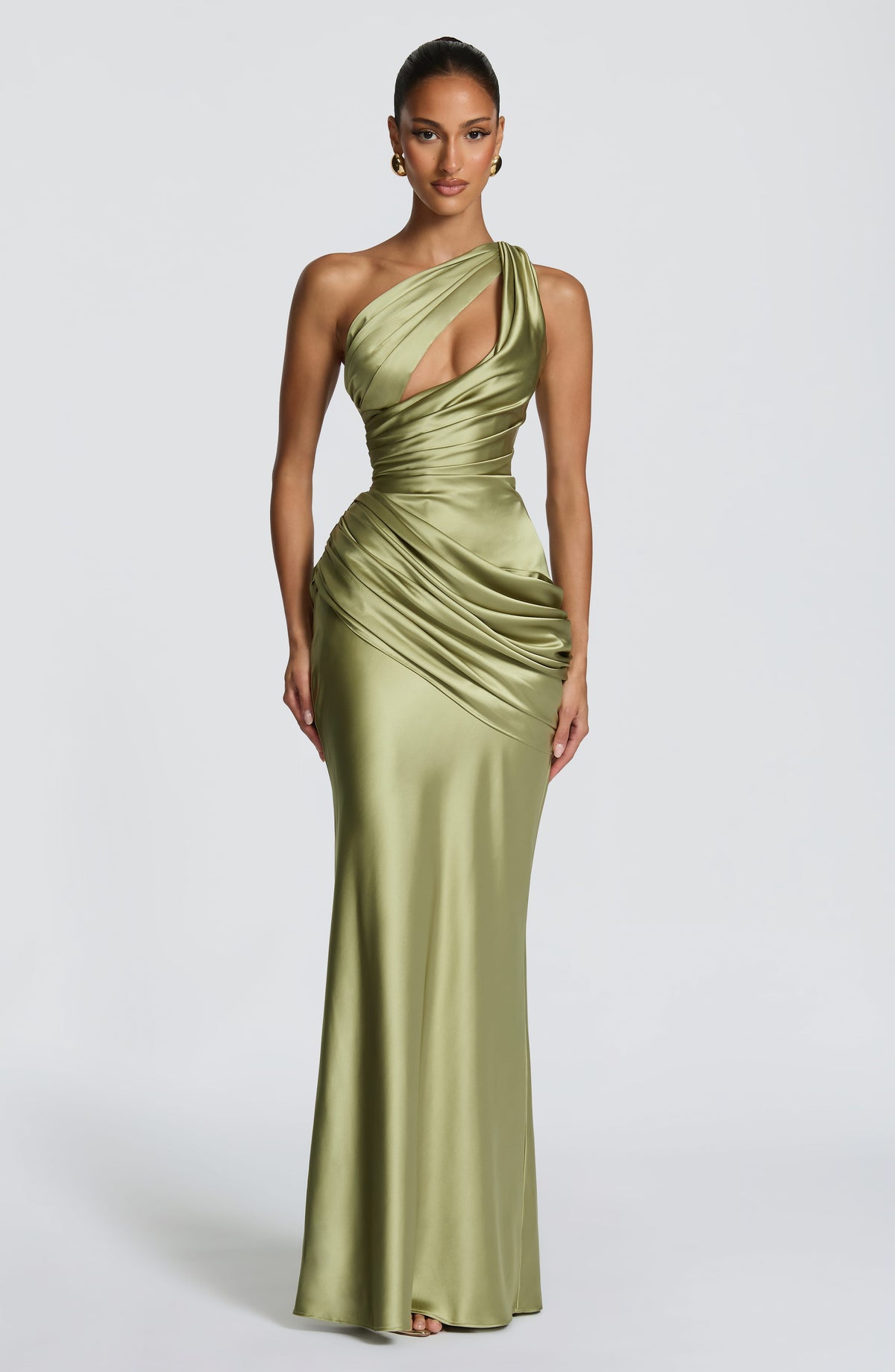 Loovay Maelira One Shoulder Maxi Jurk