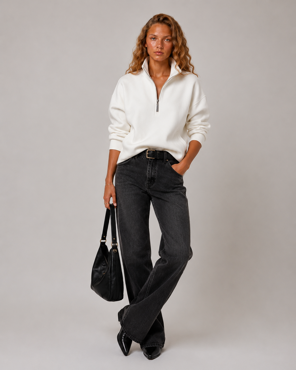 Loovay Mevrine Sweater met Halve Rits