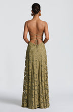 Loovay Elvienne Jurk, Gingham Midi Design