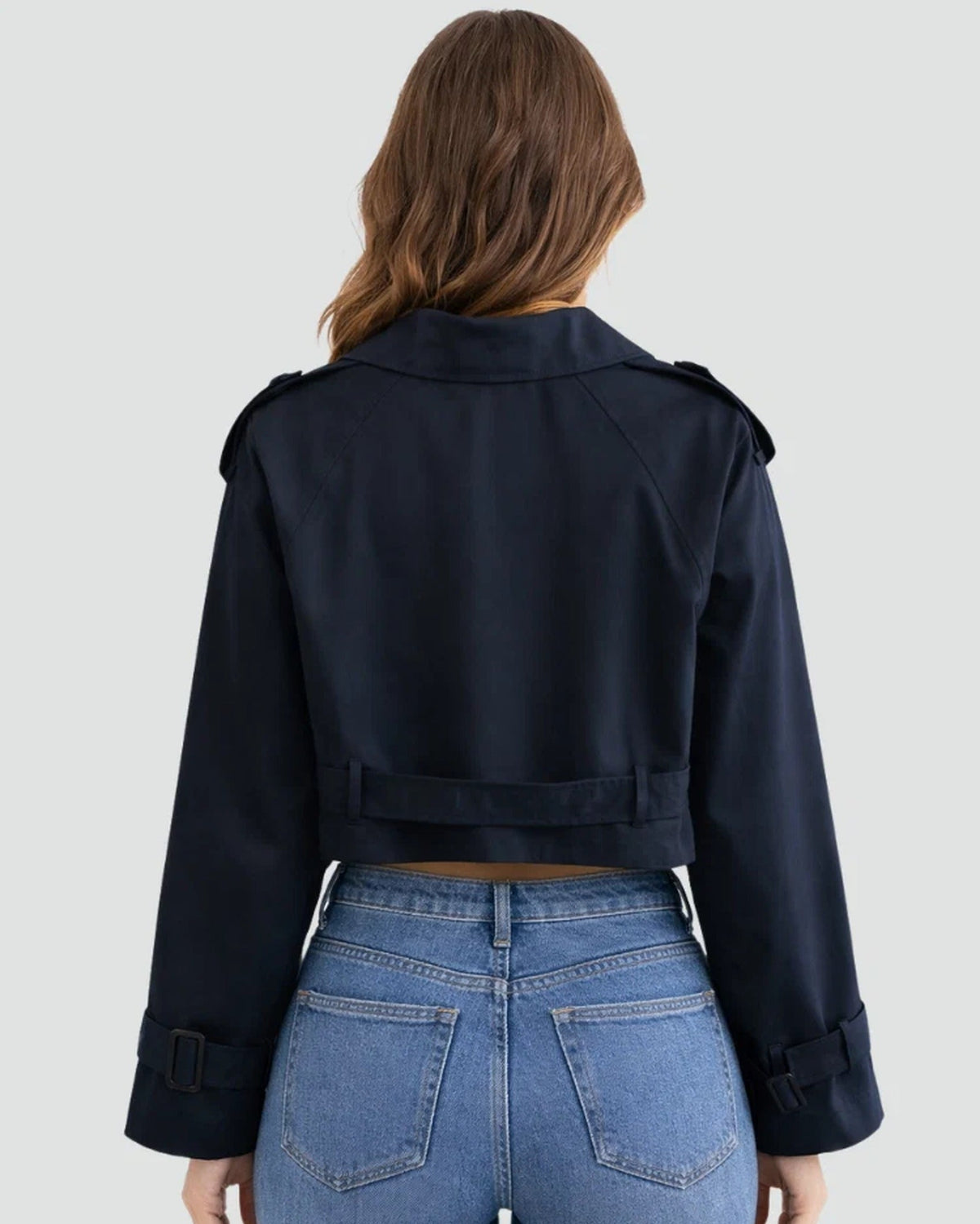 Loovay Mireya Cropped Trenchcoat