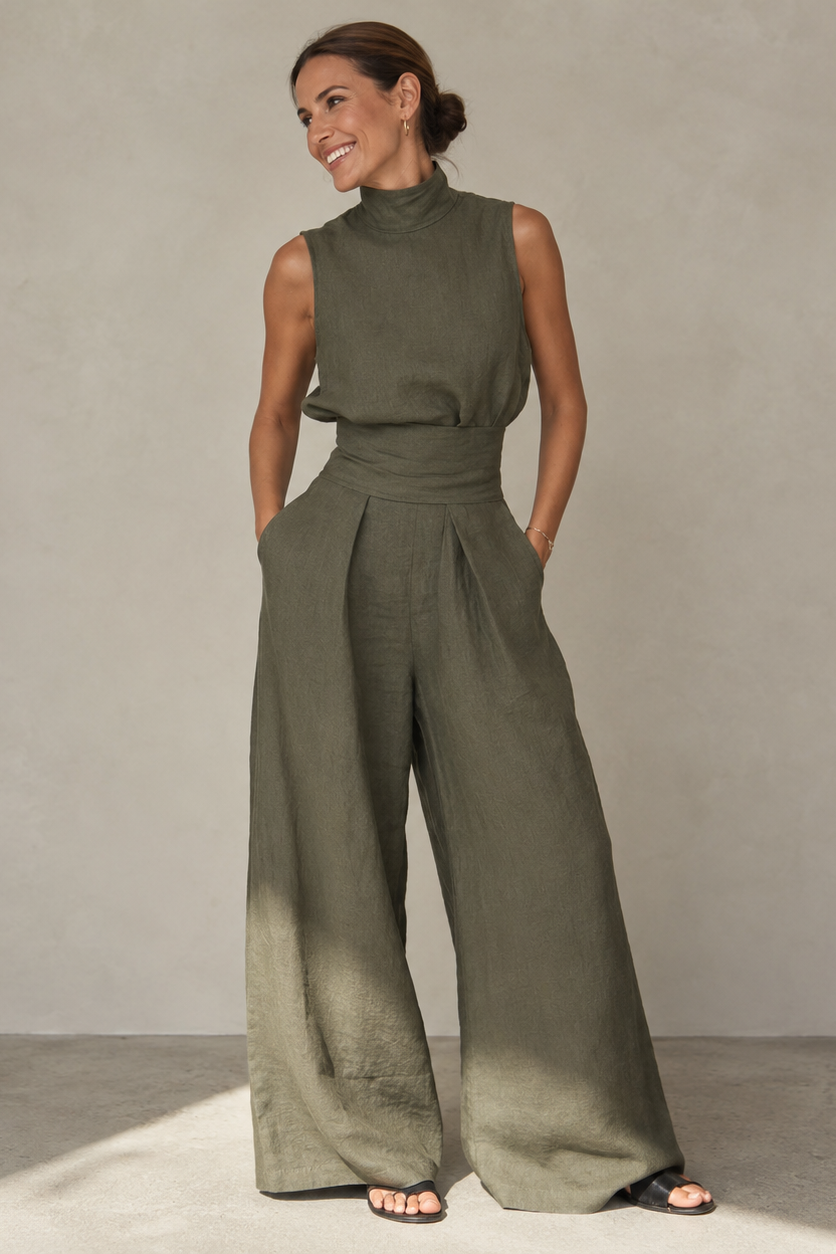 Loovay Dianora, Mouwloos Wide Leg Design
