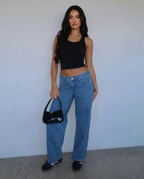Loovay Fluvelle Wide Leg Jeans