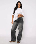 Loovay Fluvelle Wide Leg Jeans
