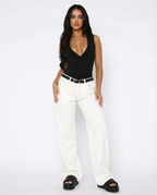Loovay Fluvelle Wide Leg Jeans